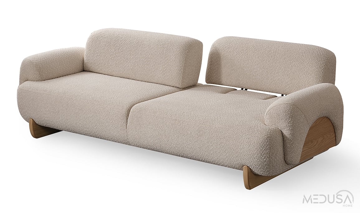 Medusa Home Mobilya - Panama Meşe Üçlü Koltuk