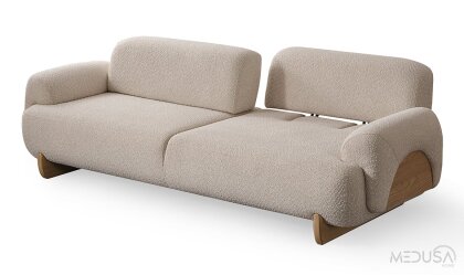 Medusa Home Mobilya - Panama Meşe Üçlü Koltuk