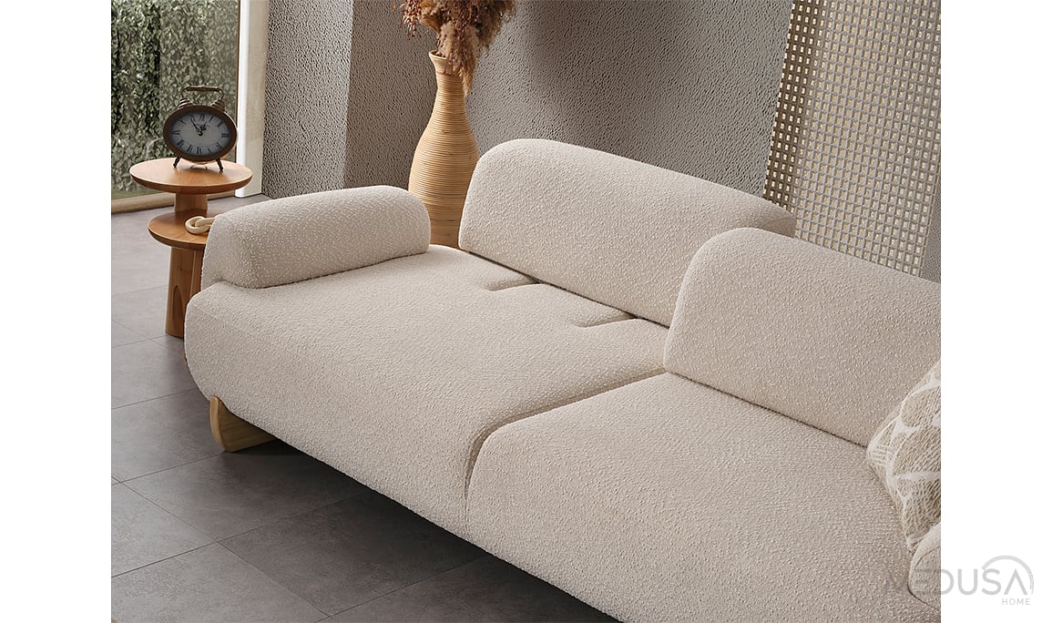 Medusa Home Mobilya - Panama Meşe Üçlü Koltuk