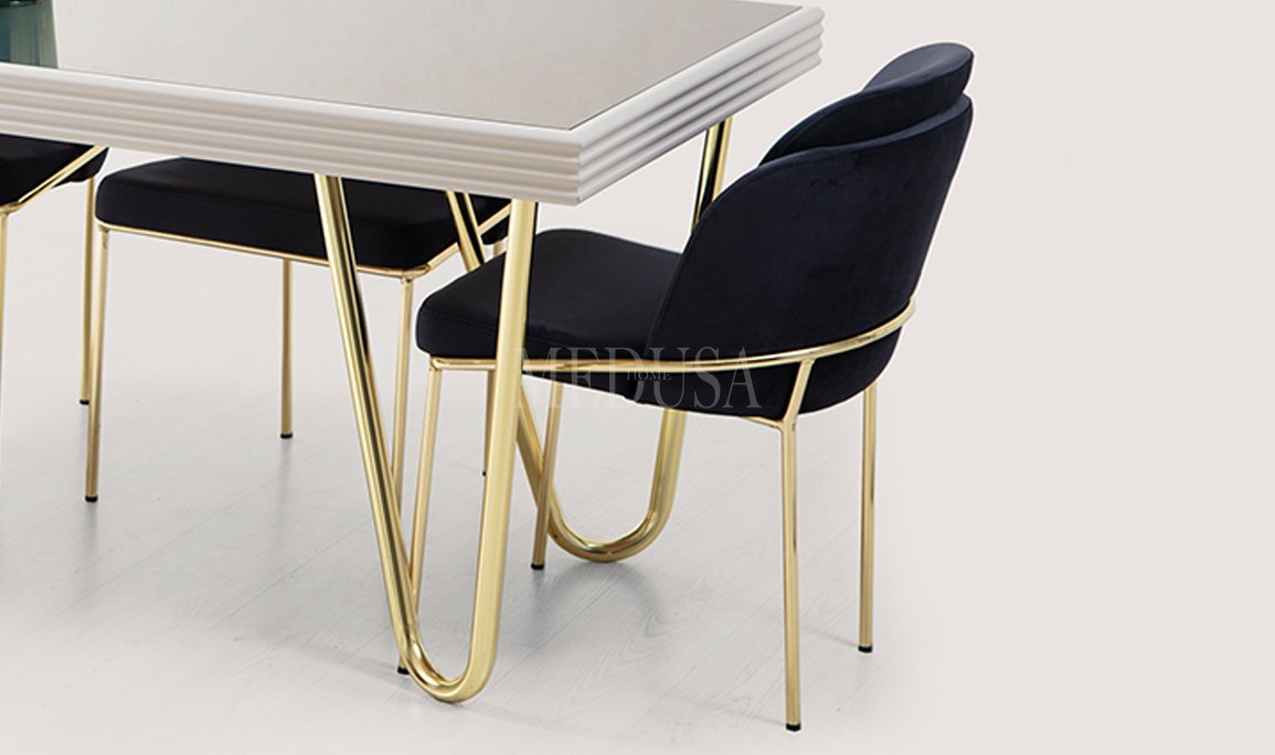 Medusa Home Mobilya - Pandora Beyaz Yemek Odası