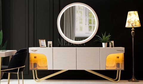 Medusa Home Mobilya - Pandora Beyaz Yemek Odası
