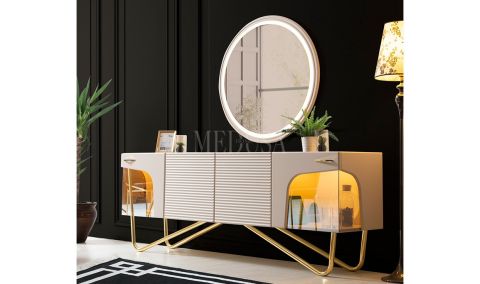 Medusa Home Mobilya - Pandora Beyaz Yemek Odası