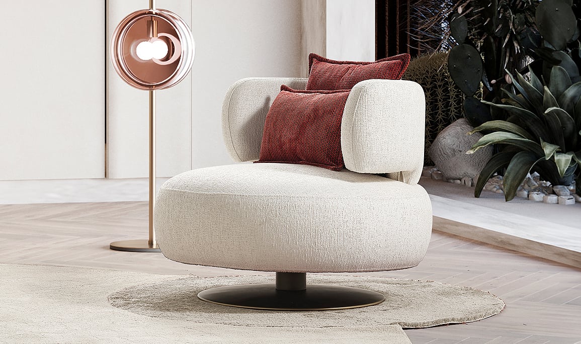 Medusa Home Mobilya - Paola Döner Metal Berjer