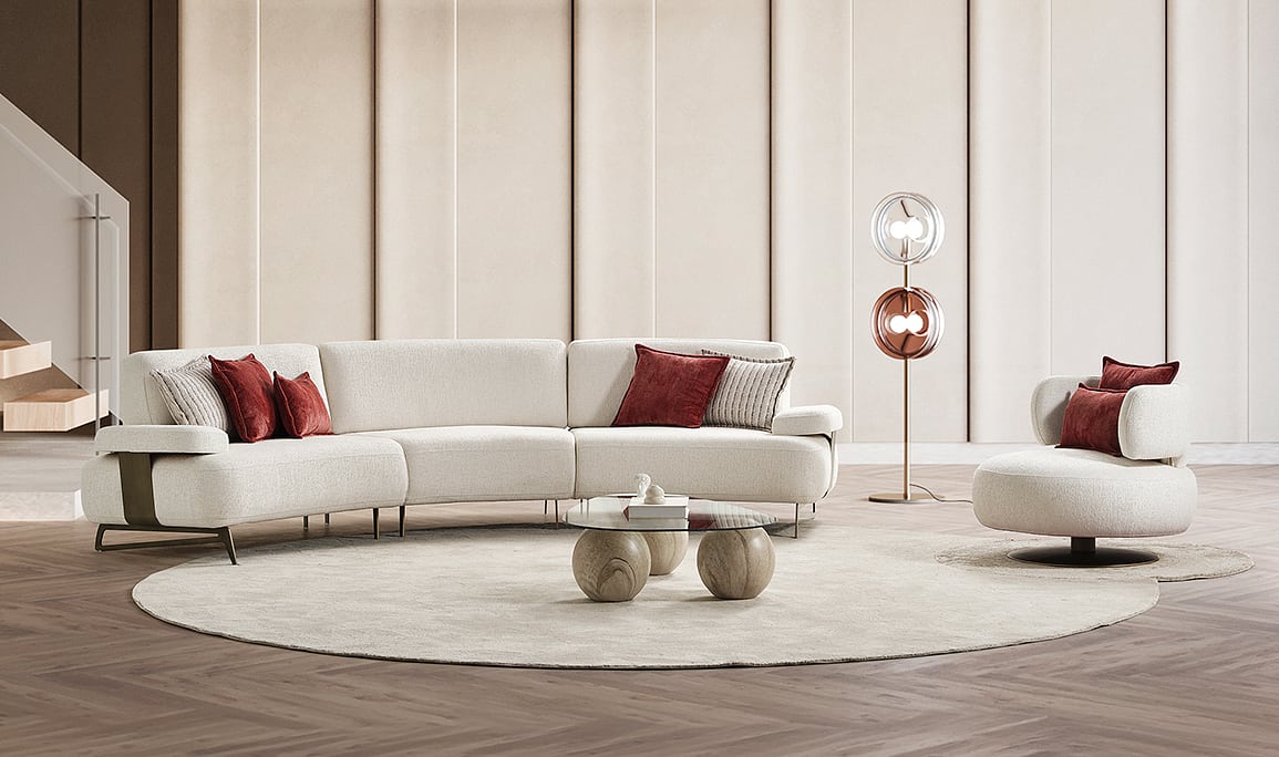 Medusa Home Mobilya - Paola Kavisli Koltuk Takımı