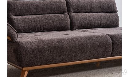 Medusa Home Mobilya - Paris Brown Üçlü Koltuk