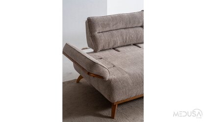 Medusa Home Mobilya - Paris Krem Üçlü Koltuk