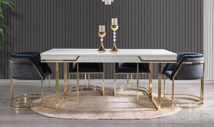 Medusa Home - Paris Luxury Metal Yemek Masası Medusa Home - Paris Luxury Metal Yemek Masası