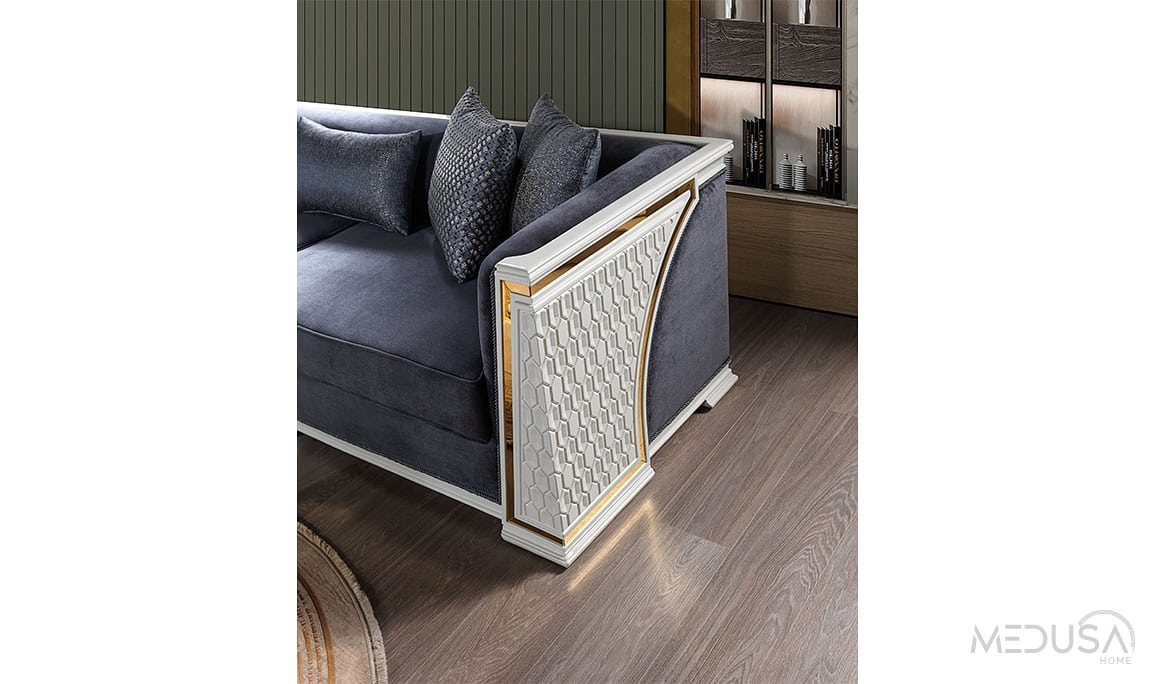 Medusa Home Mobilya - Paris Luxury Üçlü Koltuk
