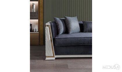 Medusa Home Mobilya - Paris Luxury Üçlü Koltuk