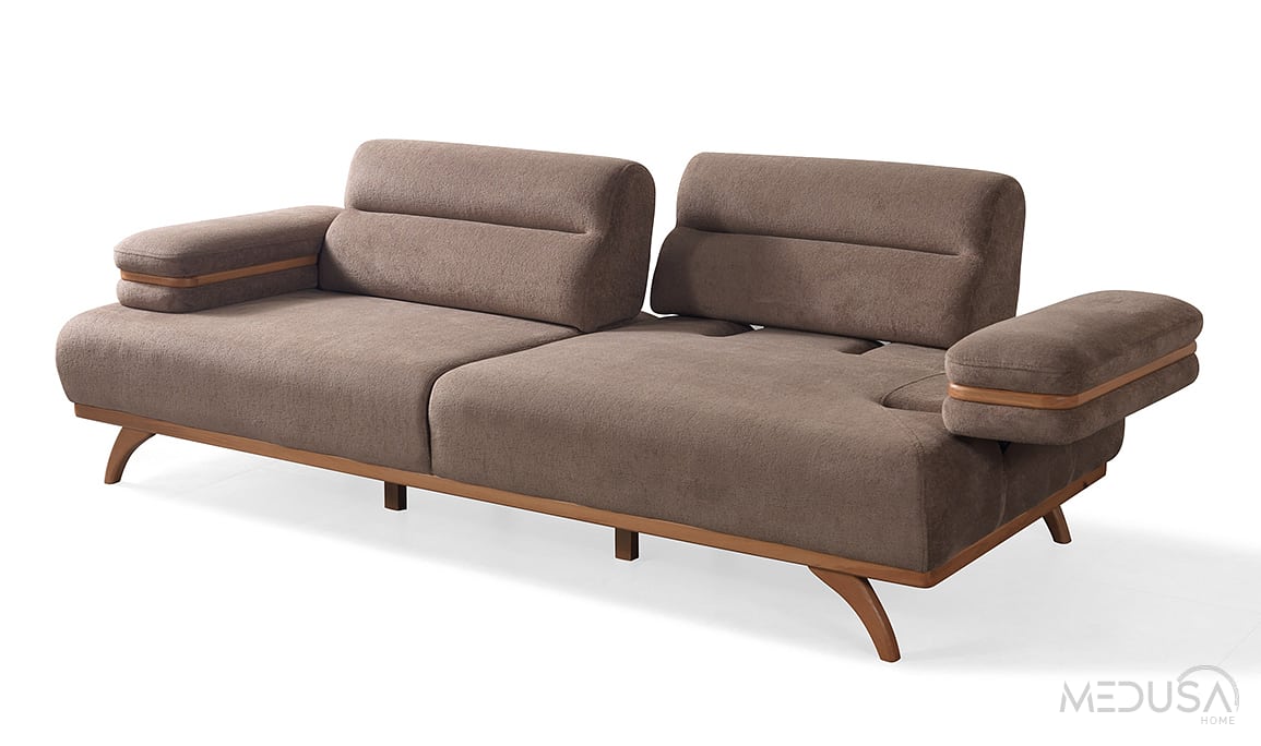 Medusa Home Mobilya - Pars Kahve Üçlü Koltuk