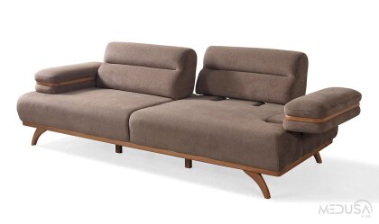 Medusa Home Mobilya - Pars Kahve Üçlü Koltuk