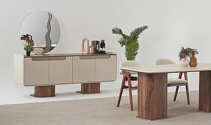 Medusa Home Mobilya - Pera Ceviz Yemek Odası