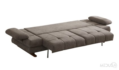 Medusa Home Mobilya - Perra Sandıklı Antrasit Üçlü Koltuk