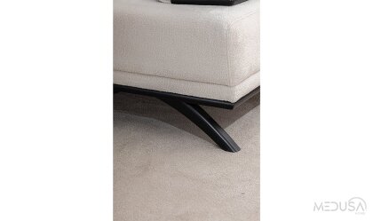 Medusa Home Mobilya - Peru Beyaz Üçlü Koltuk