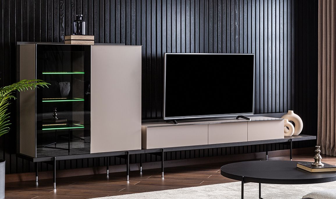 Medusa Home Mobilya - Petra Tv Sehpası + Vitrin Set