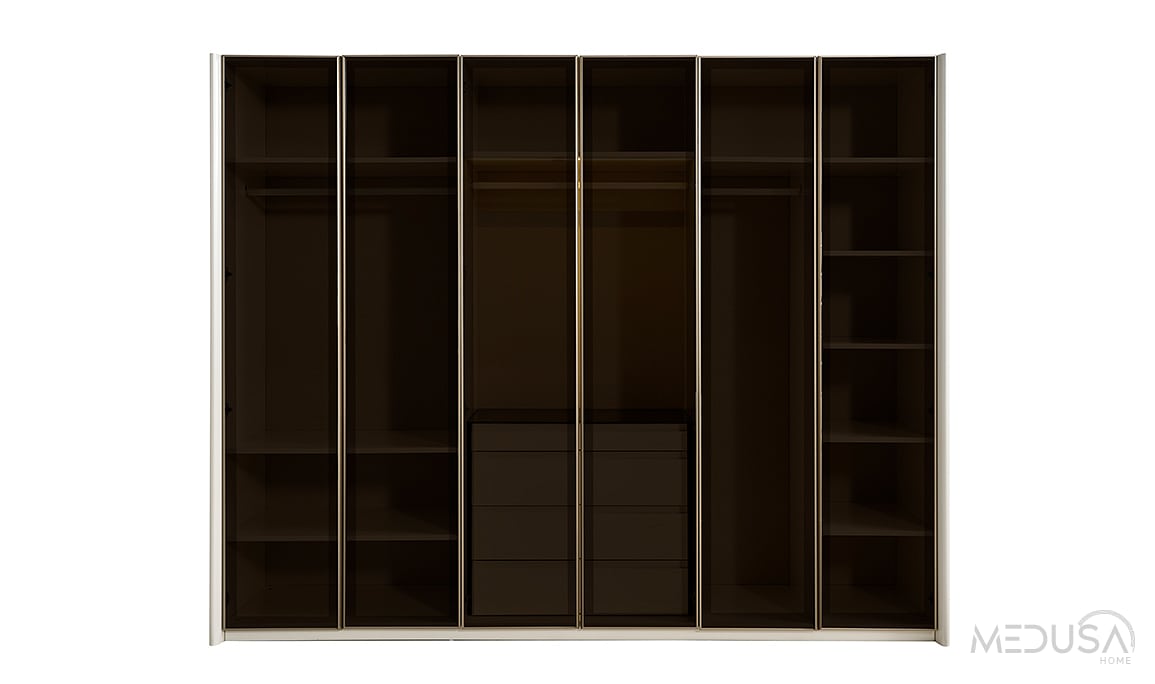 Medusa Home Mobilya - Petron Gardırop Cam Kapaklı