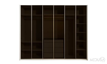 Medusa Home Mobilya - Petron Gardırop Cam Kapaklı