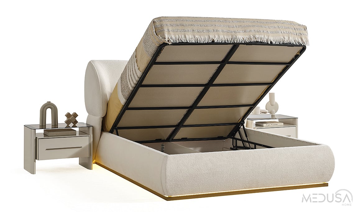 Medusa Home Mobilya - Petron Yatak Odası Cam Kapaklı