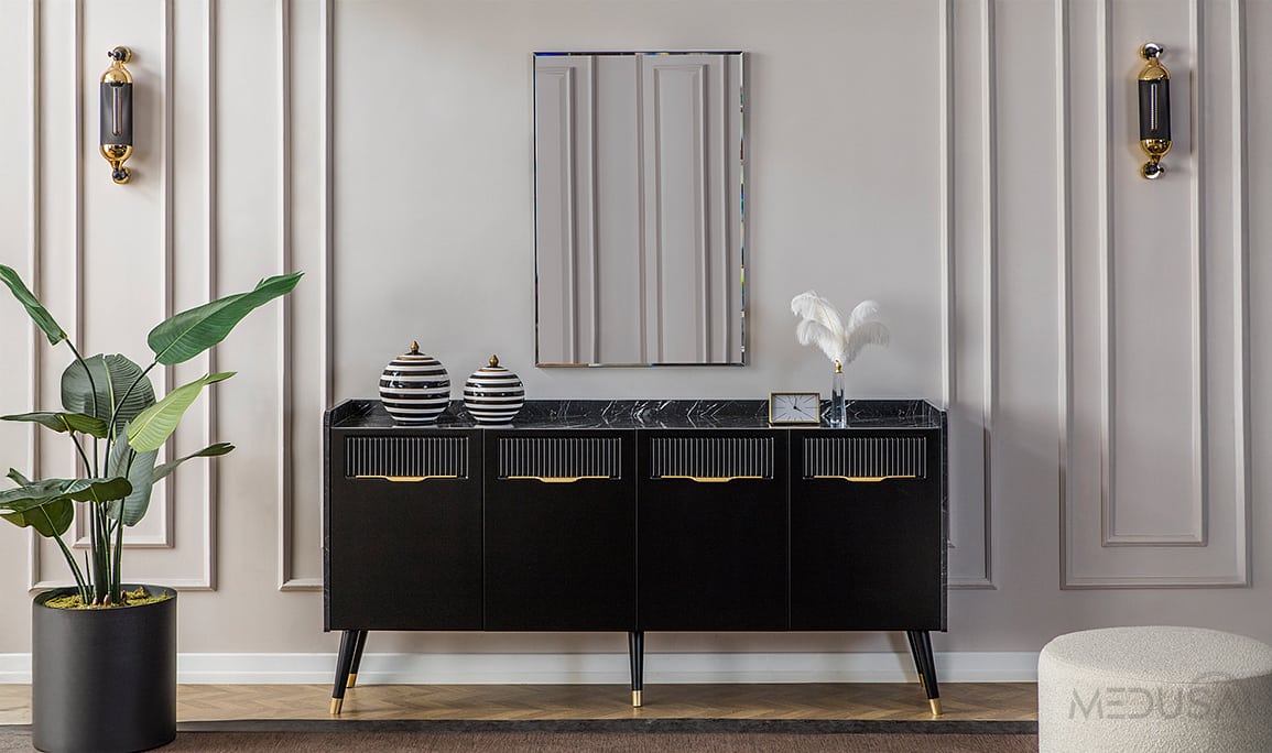 Medusa Home Mobilya - Photon Siyah Yemek Odası