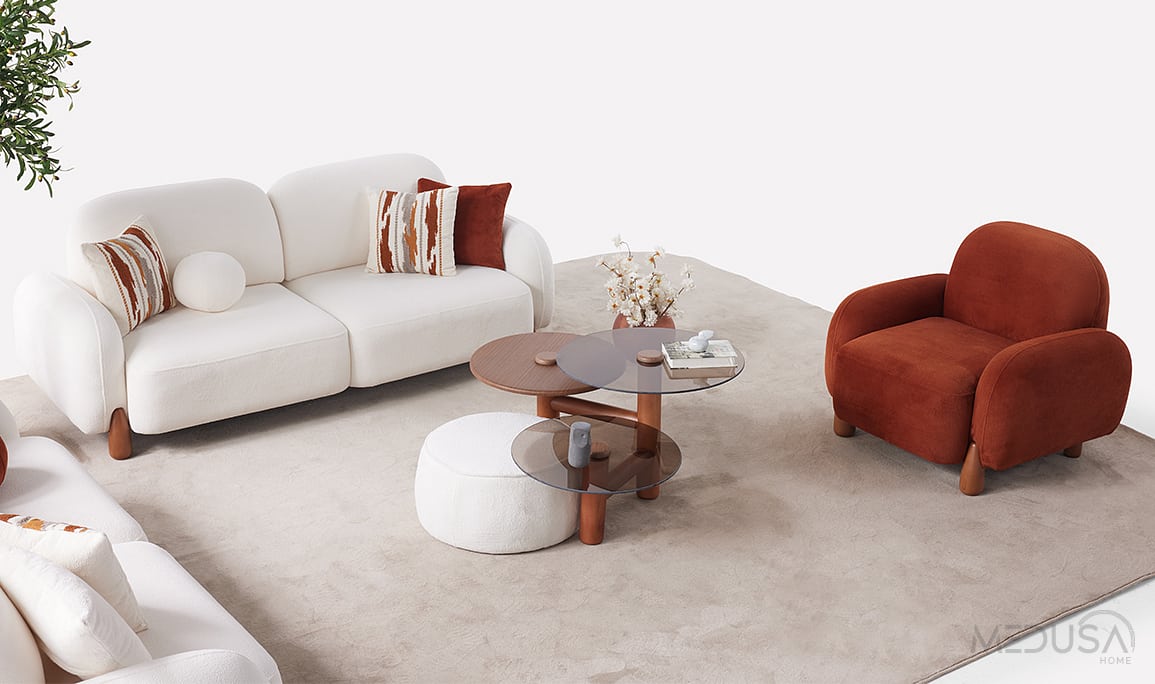 Medusa Home Mobilya - Piedra Bohem Üçlü Koltuk
