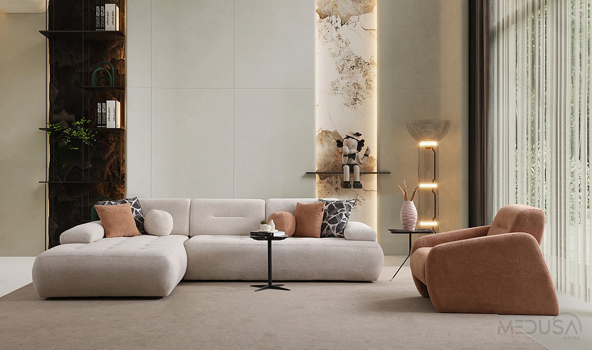 Medusa Home Mobilya - Pier Yataklı ve Sandıklı Köşe Takımı