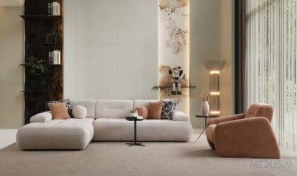 Medusa Home Mobilya - Pier Yataklı ve Sandıklı Köşe Takımı