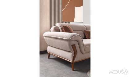 Medusa Home Mobilya - Pierra Vizon Üçlü Koltuk