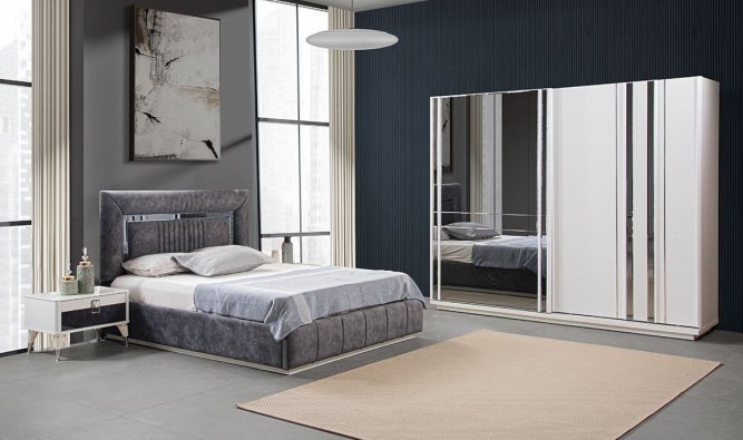 Medusa Home Mobilya - Pinto Yatak Odası - Metal Yatak Odası