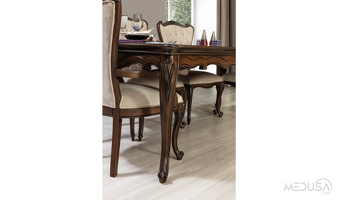 Medusa Home Mobilya - Pırlanta Avangarde Ceviz Yemek Masası