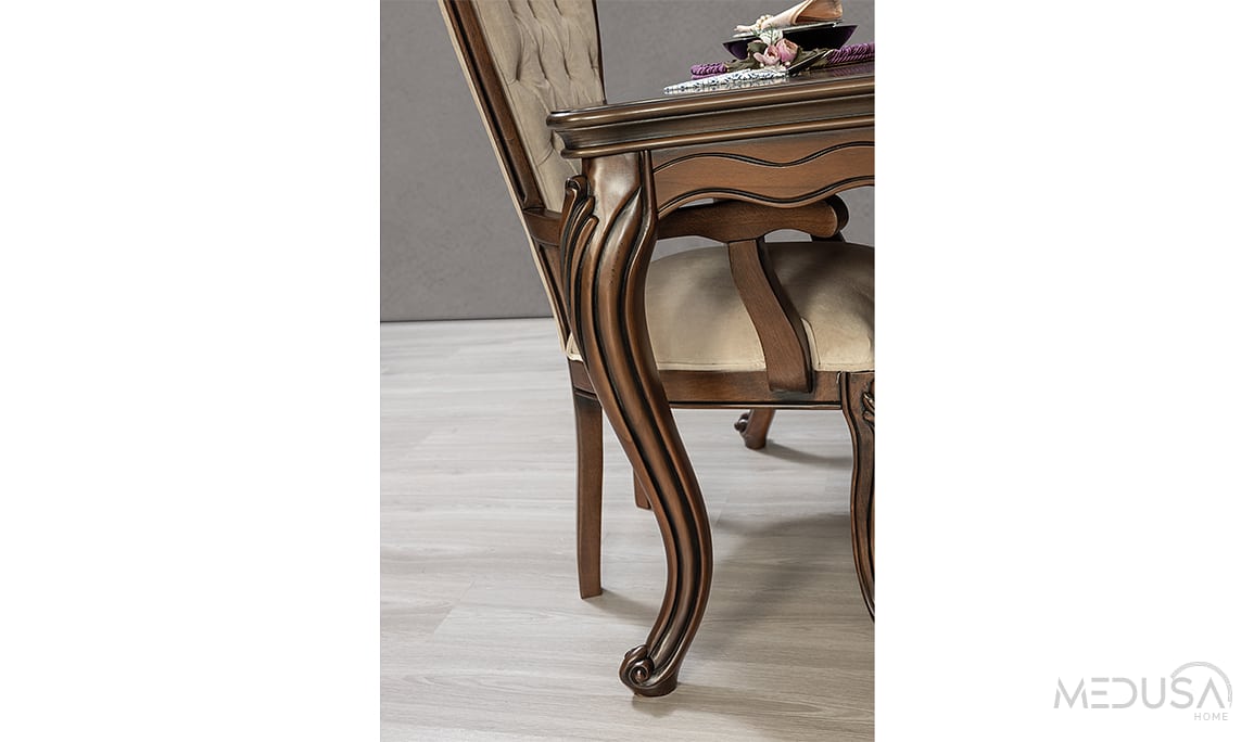 Medusa Home Mobilya - Pırlanta Avangarde Ceviz Yemek Masası