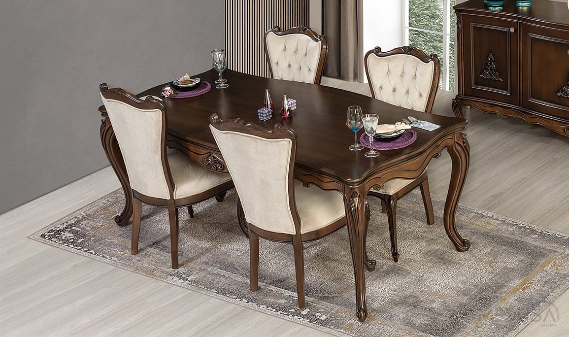 Medusa Home Mobilya - Pırlanta Avangarde Ceviz Yemek Odası