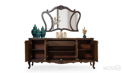 Medusa Home Mobilya - Pırlanta Avangarde Ceviz Yemek Odası