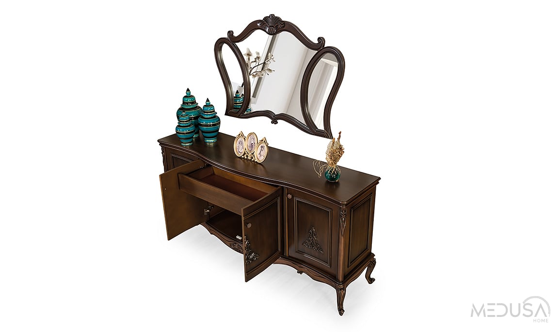 Medusa Home Mobilya - Pırlanta Avangarde Ceviz Yemek Odası