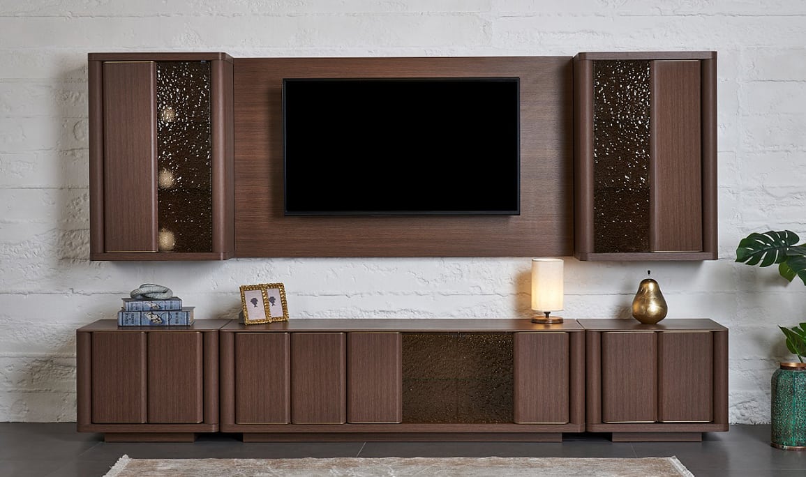 Medusa Home Mobilya - Piyano Füzyon Camlı Tv Ünitesi