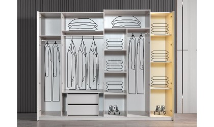 Medusa Home Mobilya - Platon Gardırop (Aynalı)