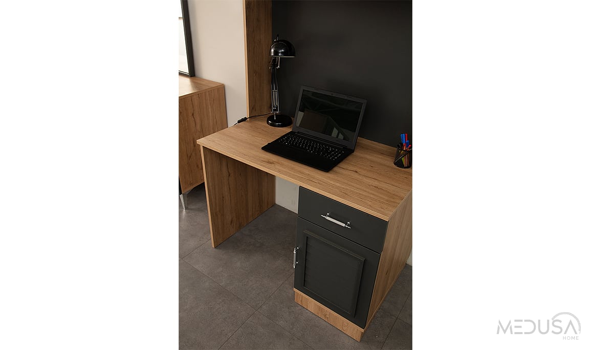 Medusa Home Mobilya - Plus Antrasit Çalışma Masası
