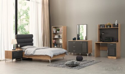 Medusa Home Mobilya - Plus Antrasit Genç Odası