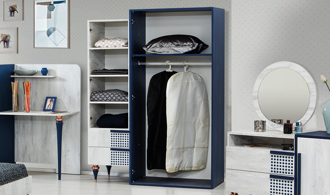 Medusa Home Mobilya - Point Mavi Genç Odası