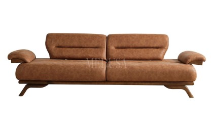 Medusa Home Mobilya - Poise Kahve Üçlü Koltuk