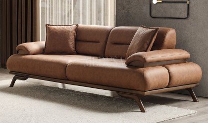 Medusa Home Mobilya - Poise Kahve Üçlü Koltuk