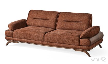 Medusa Home Mobilya - Polaris Kiremit Üçlü Koltuk