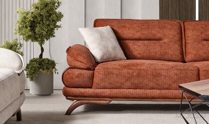Medusa Home Mobilya - Polaris Kiremit Üçlü Koltuk