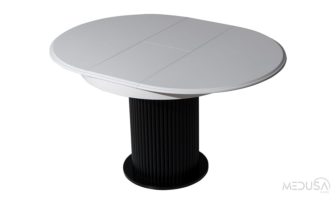 Medusa Home Mobilya - Polo Beyaz Yuvarlak Mutfak Masası