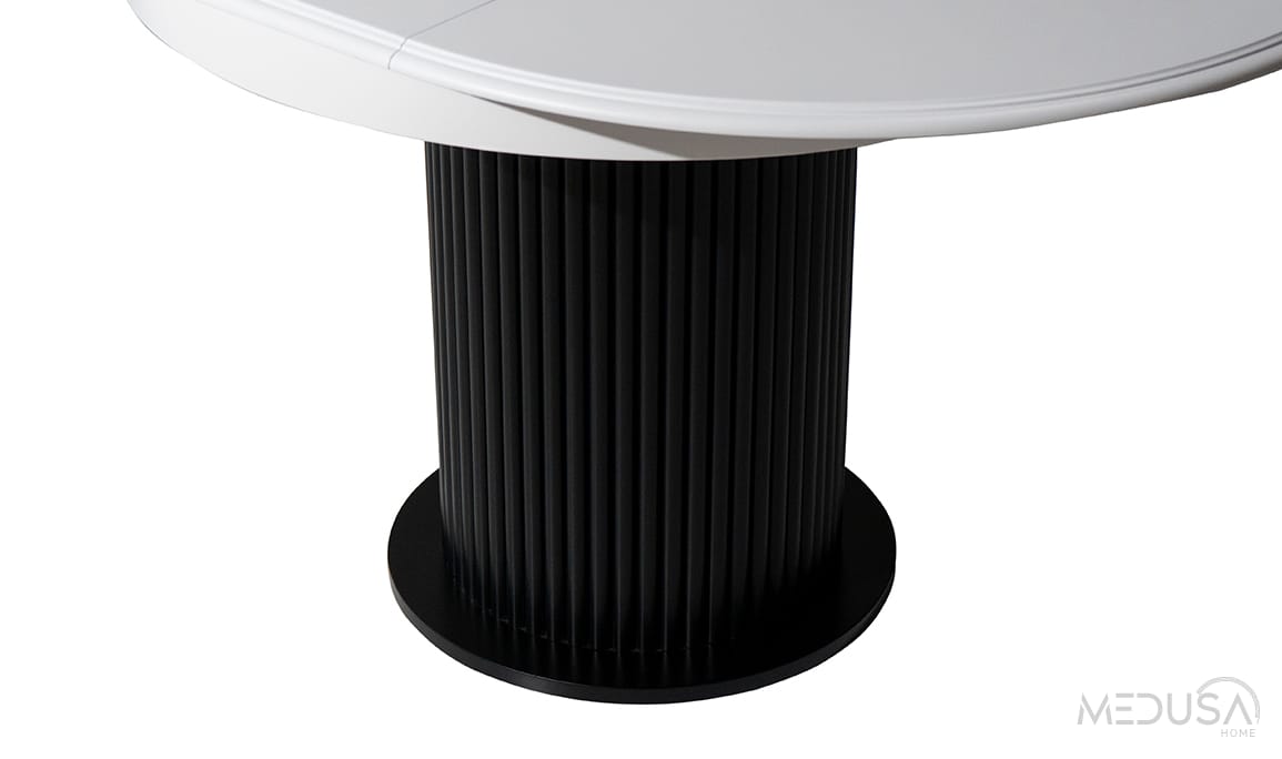 Medusa Home Mobilya - Polo Beyaz Yuvarlak Mutfak Masası