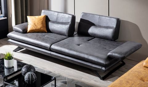 Medusa Home Mobilya - Polo Black Üçlü Koltuk Antrasit