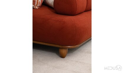 Medusa Home Mobilya - Polo Kiremit Üçlü Koltuk