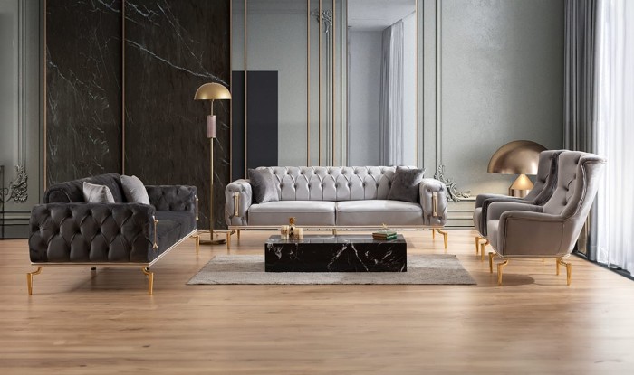 Medusa Home Mobilya - Polo Midnight Koltuk Takımı - Chester Koltuk Takımları