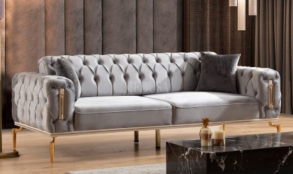 Medusa Home - Polo Midnight Üçlü Koltuk Beyaz Medusa Home - Polo Midnight Üçlü Koltuk Beyaz