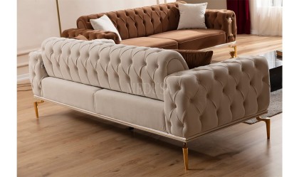 Medusa Home Mobilya - Polo Sunrise Üçlü Koltuk Beyaz