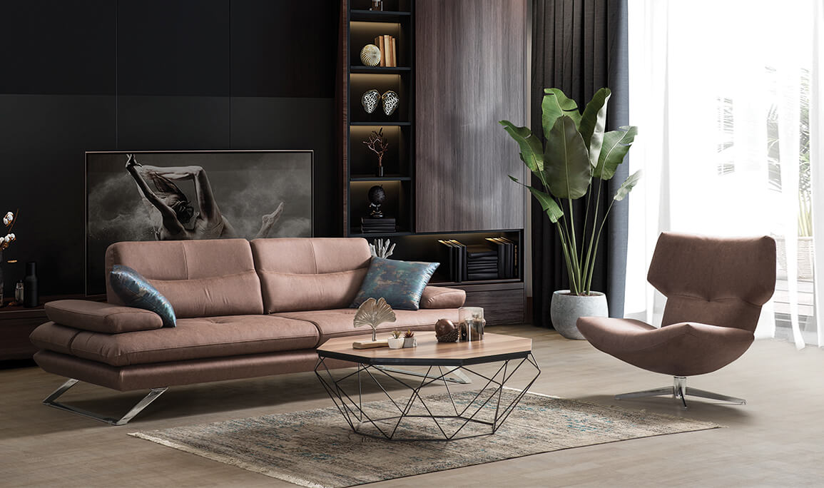 Medusa Home Mobilya - Polo Üçlü Koltuk Krem